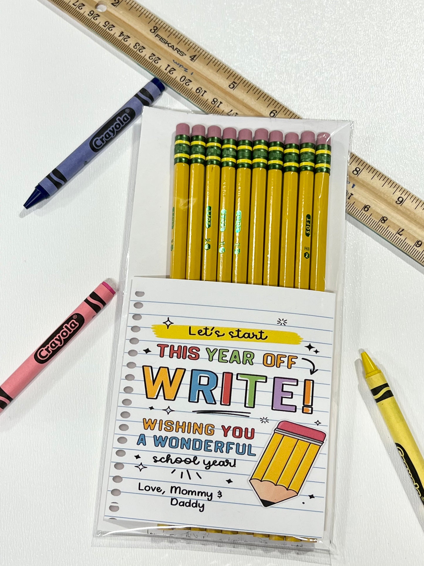Personalized Ticonderoga yellow pencils 20 pack