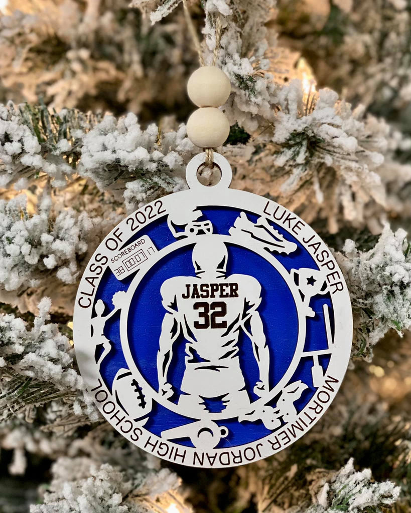 Personalized Football Christmas Ornament