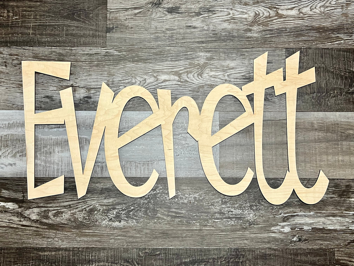 Large Wooden Name Sign