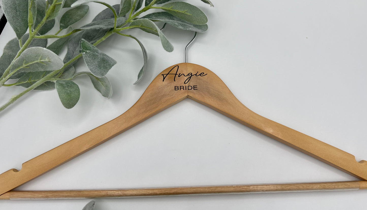 Engraved Wooden Hanger