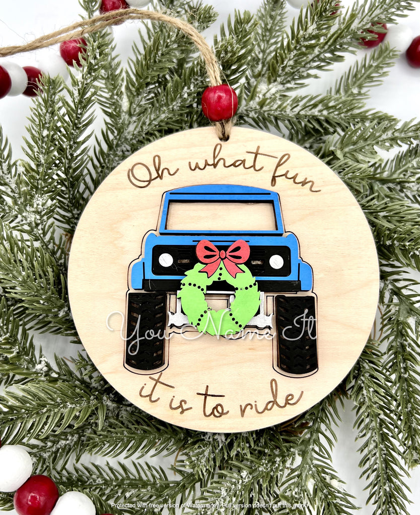 Bronco Oh What Fun Ornament