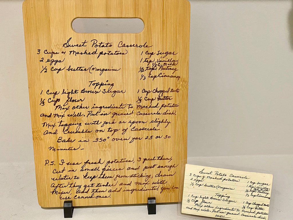 Custom Recipe Cutting Board 9x12