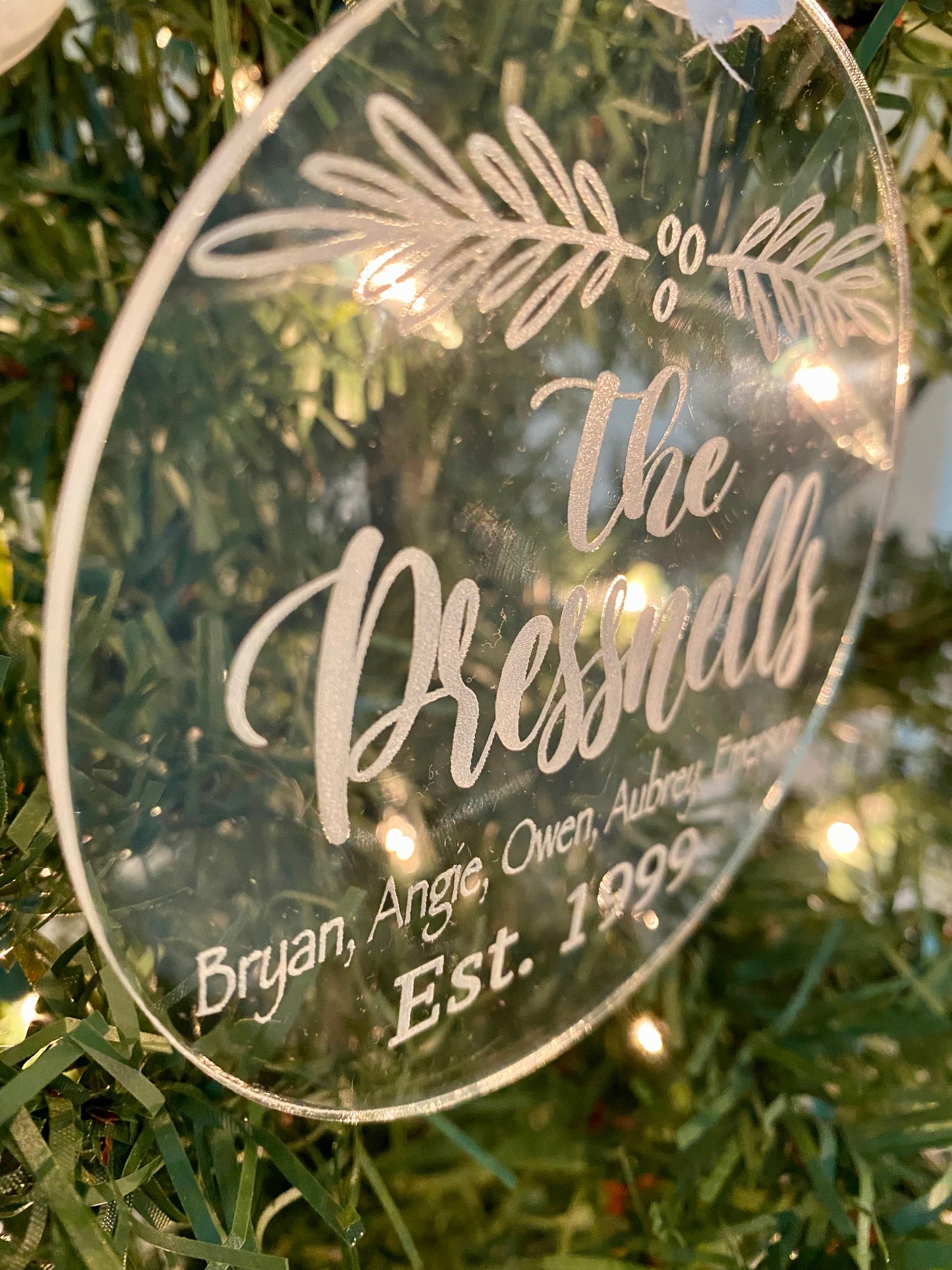Acrylic Family Christmas Ornament