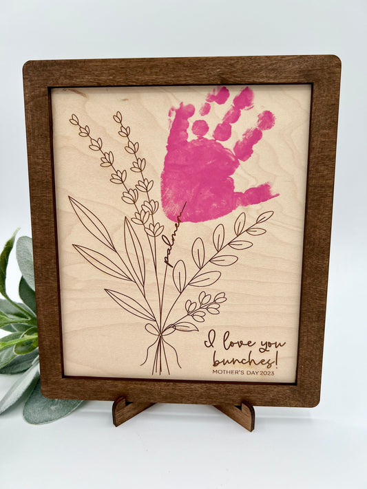 Personalized Hand Print Sign 3 - 4 Hands