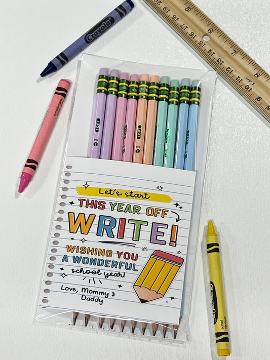Personalized Ticonderoga #2 Pastel Pencils 10 pack