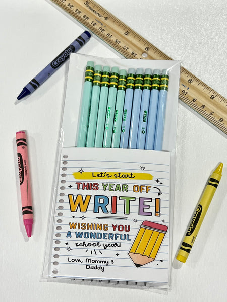 Personalized Ticonderoga #2 Pastel Pencils 10 pack