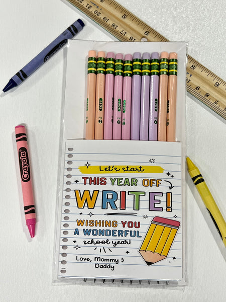 Personalized Ticonderoga #2 Pastel Pencils 10 pack