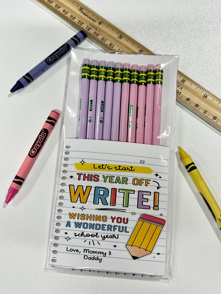 Personalized Ticonderoga #2 Pastel Pencils 10 pack