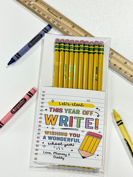 Personalized Ticonderoga yellow pencils 20 pack