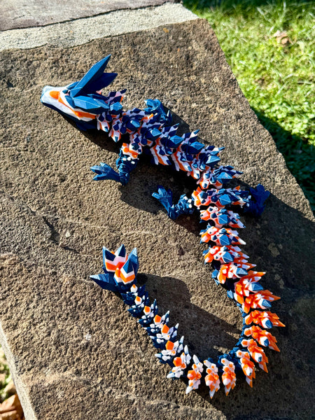 Team Colored Articulating Crystal Dragon 21"