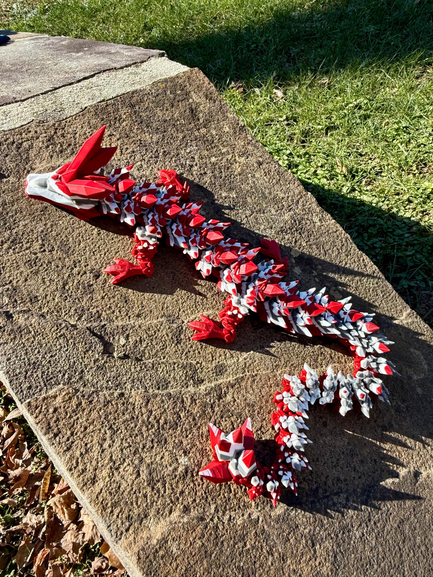 Team Colored Articulating Crystal Dragon 21"