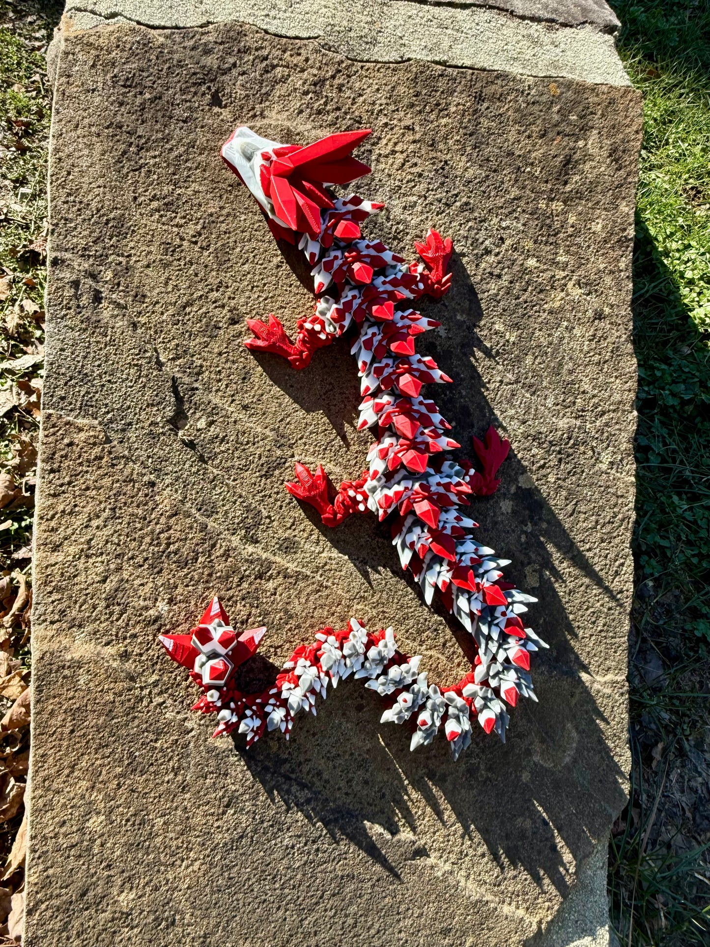 Team Colored Articulating Crystal Dragon 21"