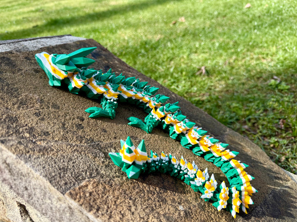 Team Colored Articulating Crystal Dragon 21"