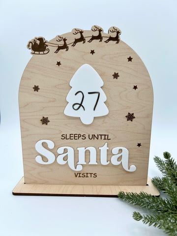 Dry Erase Santa Countdown Sign