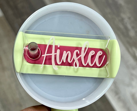 Engraved Stanley Name Topper for Tumbler