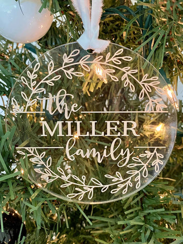 Acrylic Family Christmas Ornament