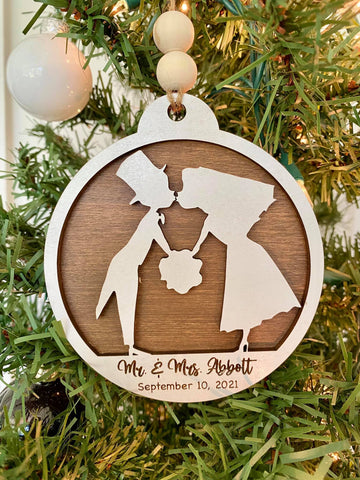 Personalized First Christmas as Mr. & Mrs. Ornament