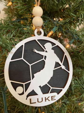 Personalized Soccer Ornament