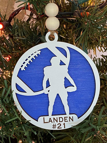 Personalized Football Ornament