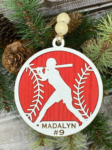 Personalized Softball Ornament