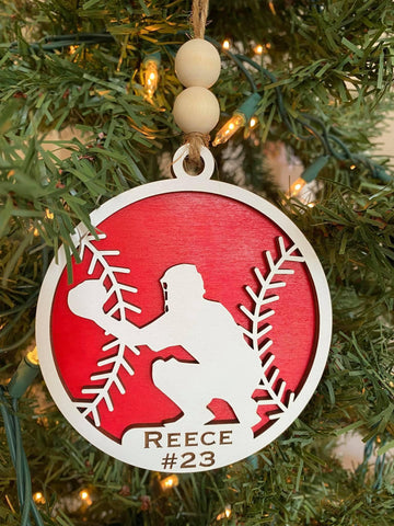 Personalized Baseball Ornament