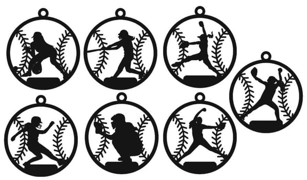 Personalized Softball Ornament