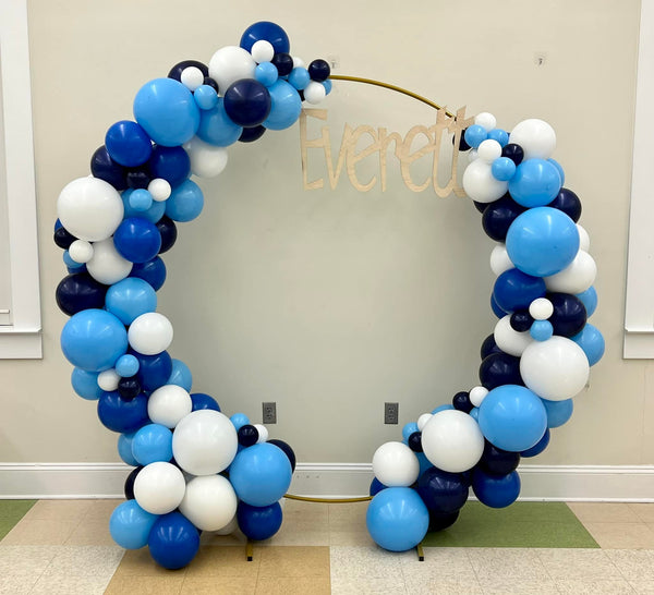 Balloon Arch on Gold Hoop
