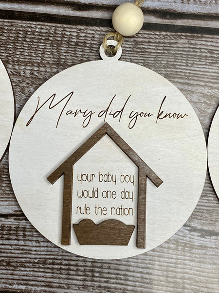 Mary Did You Know Ornaments Complete Set of 13