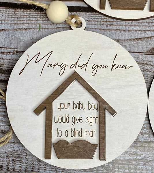 Mary Did You Know Ornaments Complete Set of 13