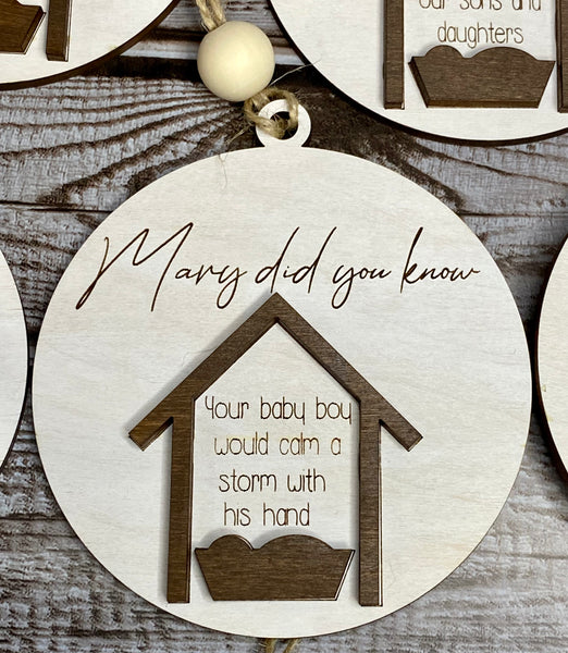 Mary Did You Know Ornaments Complete Set of 13