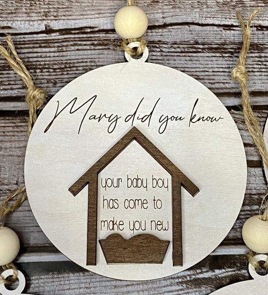 Mary Did You Know Ornaments Complete Set of 13