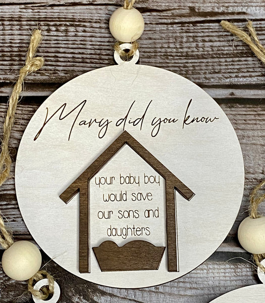 Mary Did You Know Ornaments Complete Set of 13