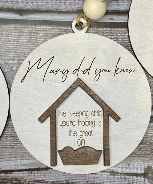 Mary Did You Know Ornaments Complete Set of 13