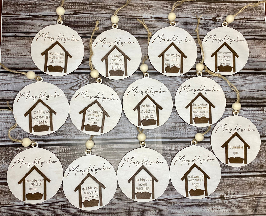 Mary Did You Know Ornaments Complete Set of 13