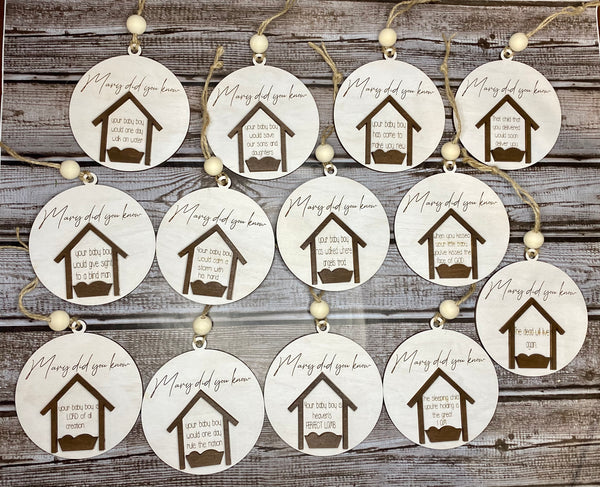 Mary Did You Know Ornaments Complete Set of 13