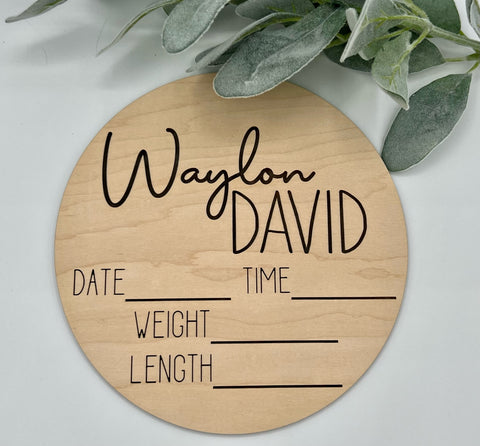 Birth Announcement Round