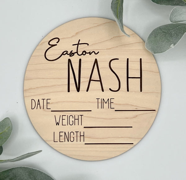 Birth Announcement Round