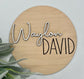 Baby Name Wood Round