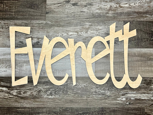 Large Wooden Name Sign