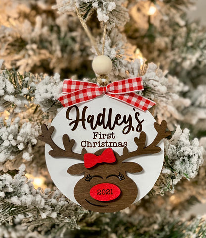 Baby's First Christmas Reindeer Ornament