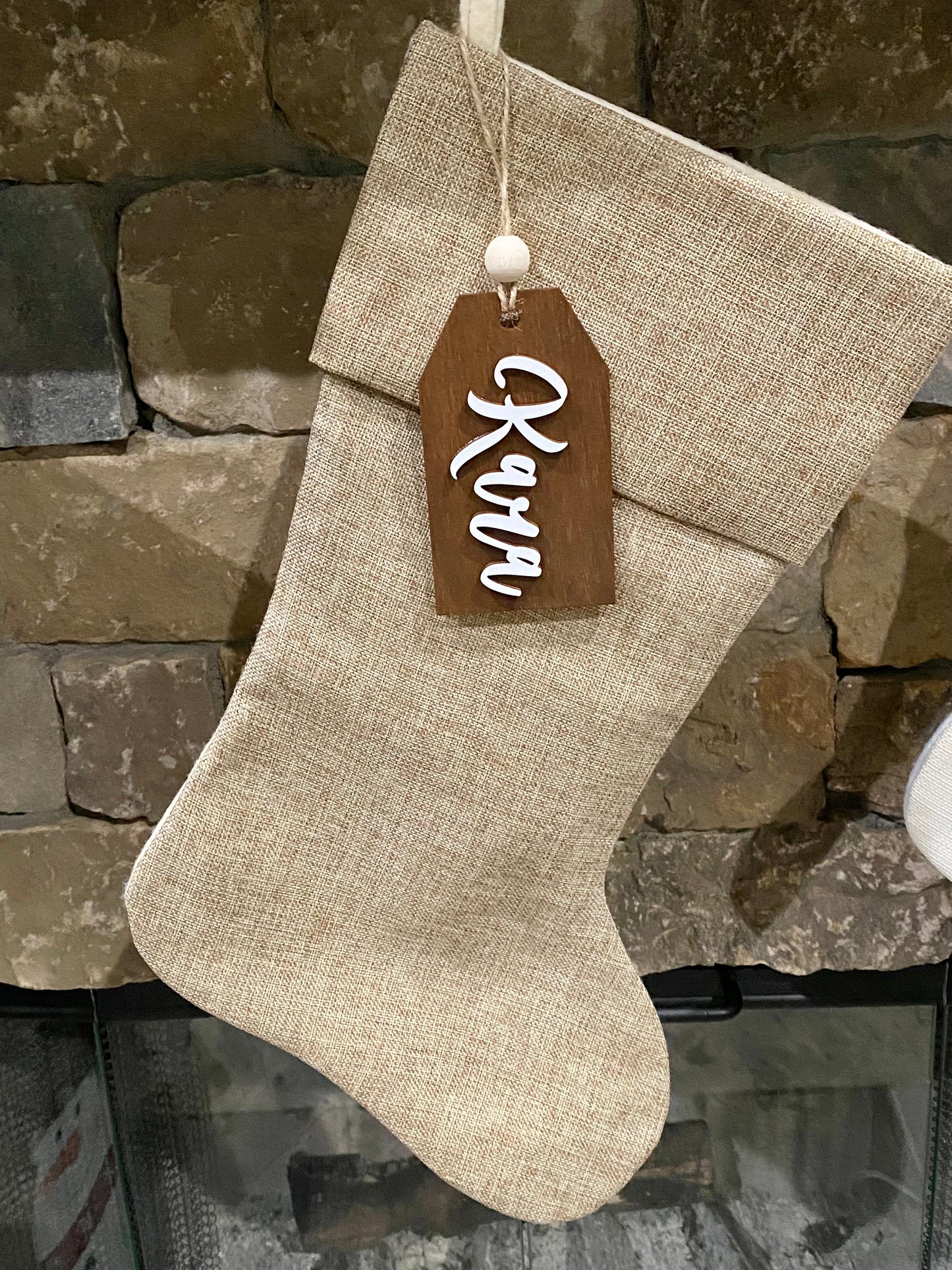 Wooden Stocking Tag
