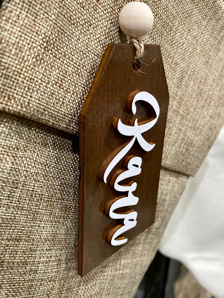 Wooden Stocking Tag