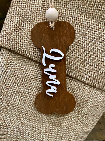 Dog Bone Stocking Tag