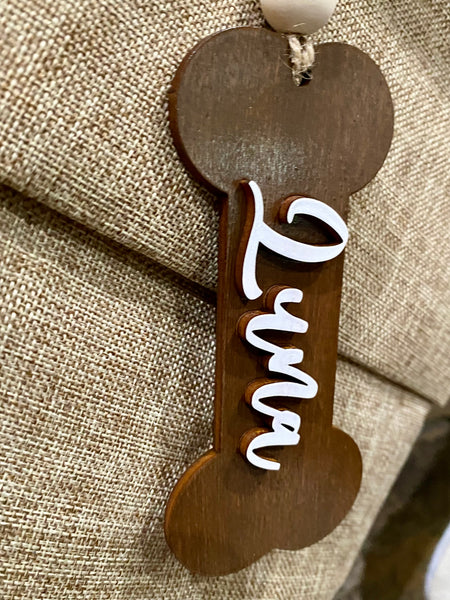 Dog Bone Stocking Tag