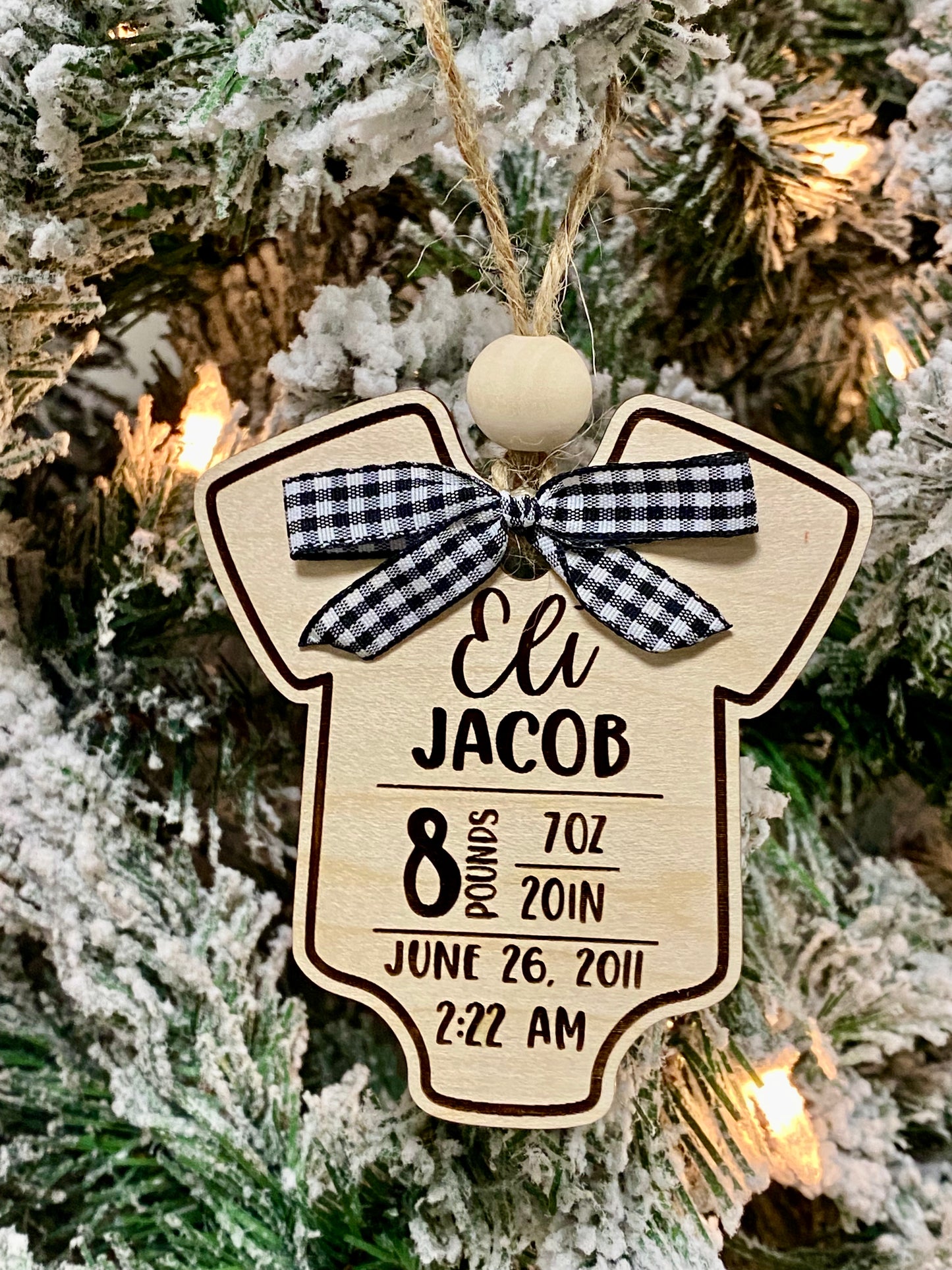 Birth Stats Announcement Ornament