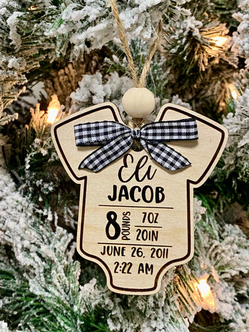 Birth Stats Announcement Ornament