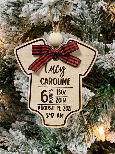 Birth Stats Announcement Ornament