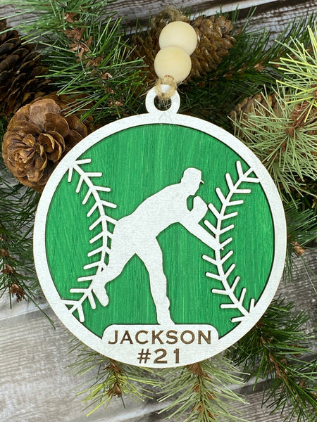 Personalized Baseball Ornament