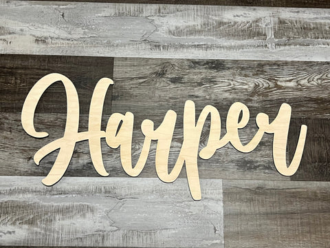 Large Wooden Name Sign