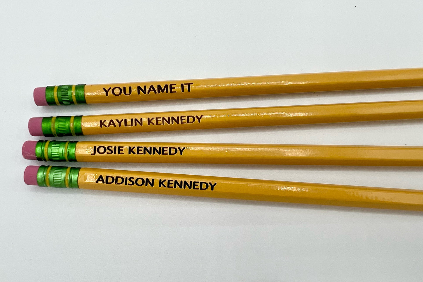 Personalized Ticonderoga yellow pencils 20 pack